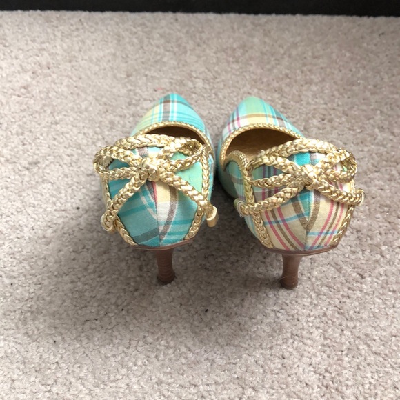 Naughty Monkey Multi-Colored Plaid Heels (Size 7) - Picture 3 of 5